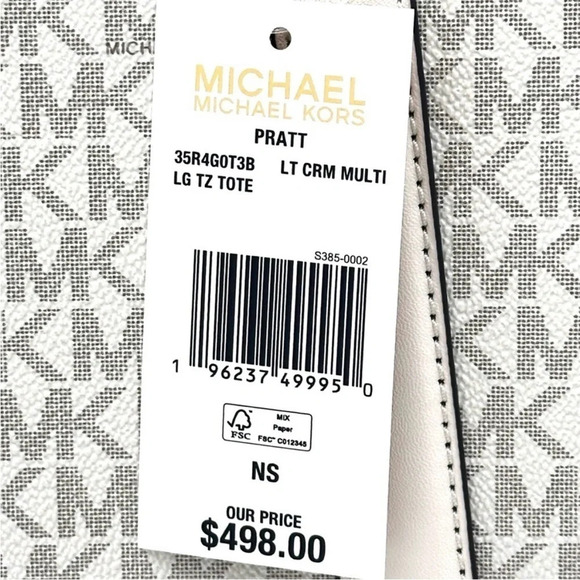Michael Kors Pratt Large Signature Logo
Tote Bag Light Cream Multi - Picture 11 of 11